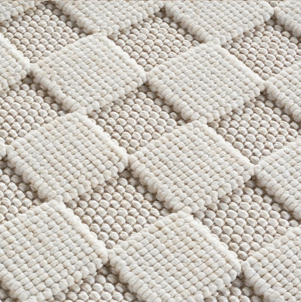 Ayyildiz 💧🛡️200x200 cm Kusový koberec Helix 2203 cream kruh + aplikovaná impregnácia, biela, chodba / predsieň