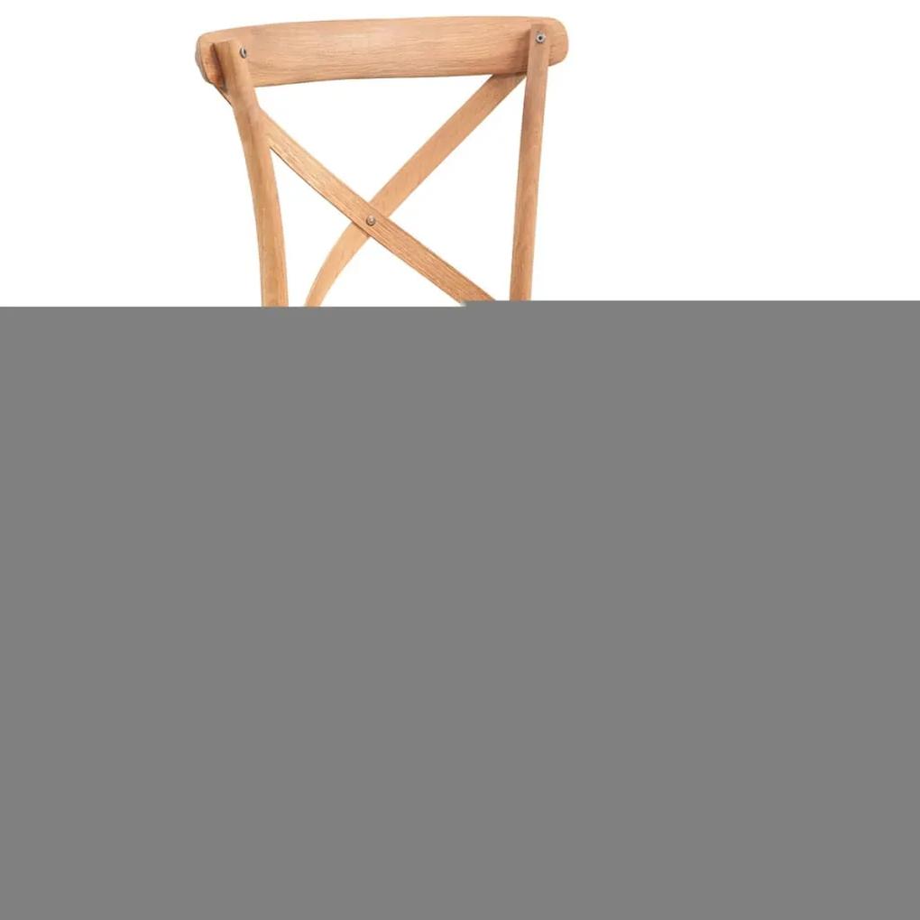 vidaXL Jedálenská stolička, dubový masív
