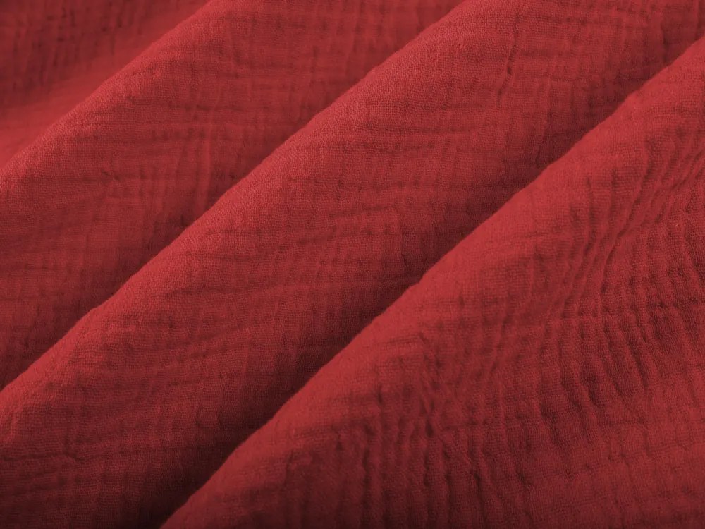 Biante Mušelínová obliečka na vankúš MSN-006 Červená 50 x 50 cm