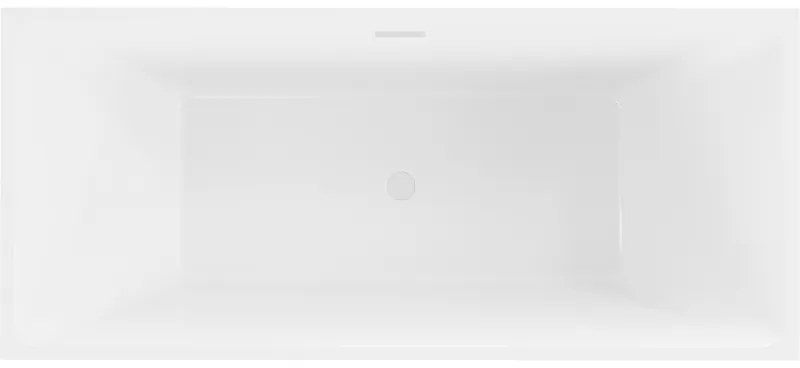 Mexen Lita, voľne stojaca vaňa 170 x 75 cm, biela-čierna, biely prepad, 52121707575-20