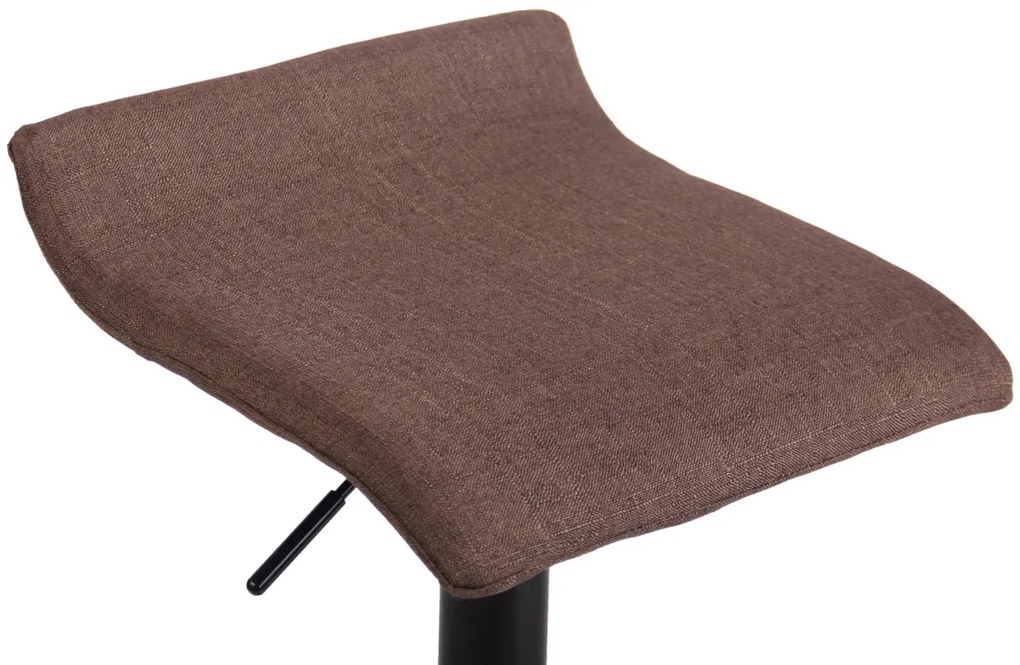 Barová stolička Dyn V2 - látka, čierna podnož - Hnedá