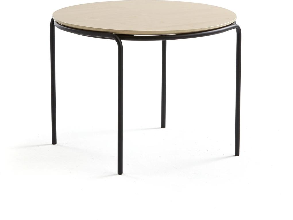 Konferenčný stolík Ashley, Ø770 x 530 mm, čierna, breza