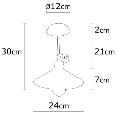 Luster na tyči BERCESTE 1xE27/40W/230V