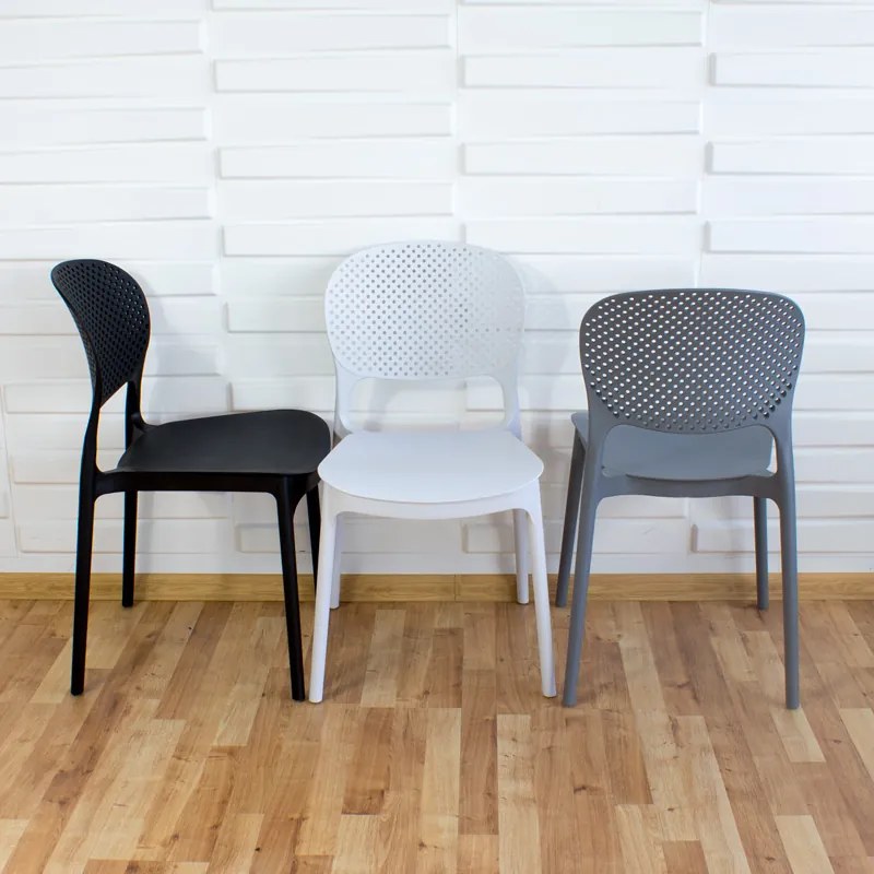 Dekorstudio Plastová stolička FLEX biela
