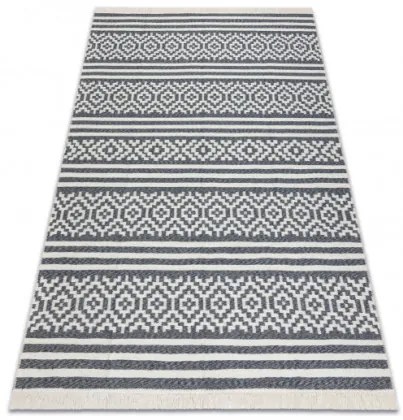 Koberec TWIN 22996 Geometrický antracit / krém