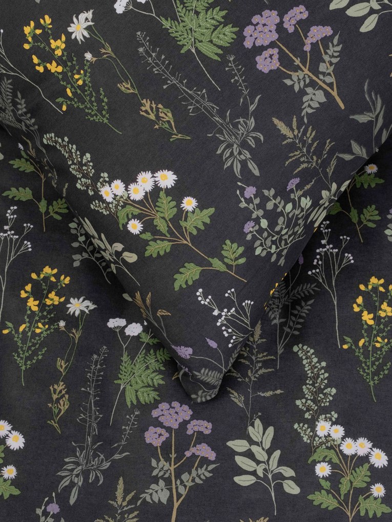 Bavlnená obliečka na vankúš Renforcé 50 × 70 cm - Bianca antracitová