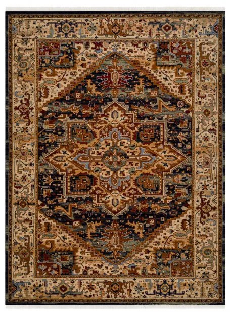 Koberec KESHAN Ornament, strapce 2886/53511 béžový / granátový