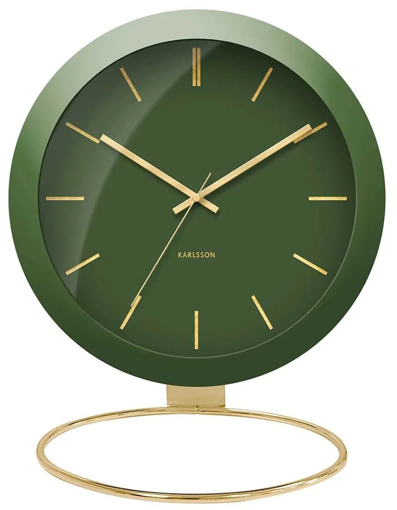 Stolné hodiny Globe zelené 21× 24,5 × 14 cm
