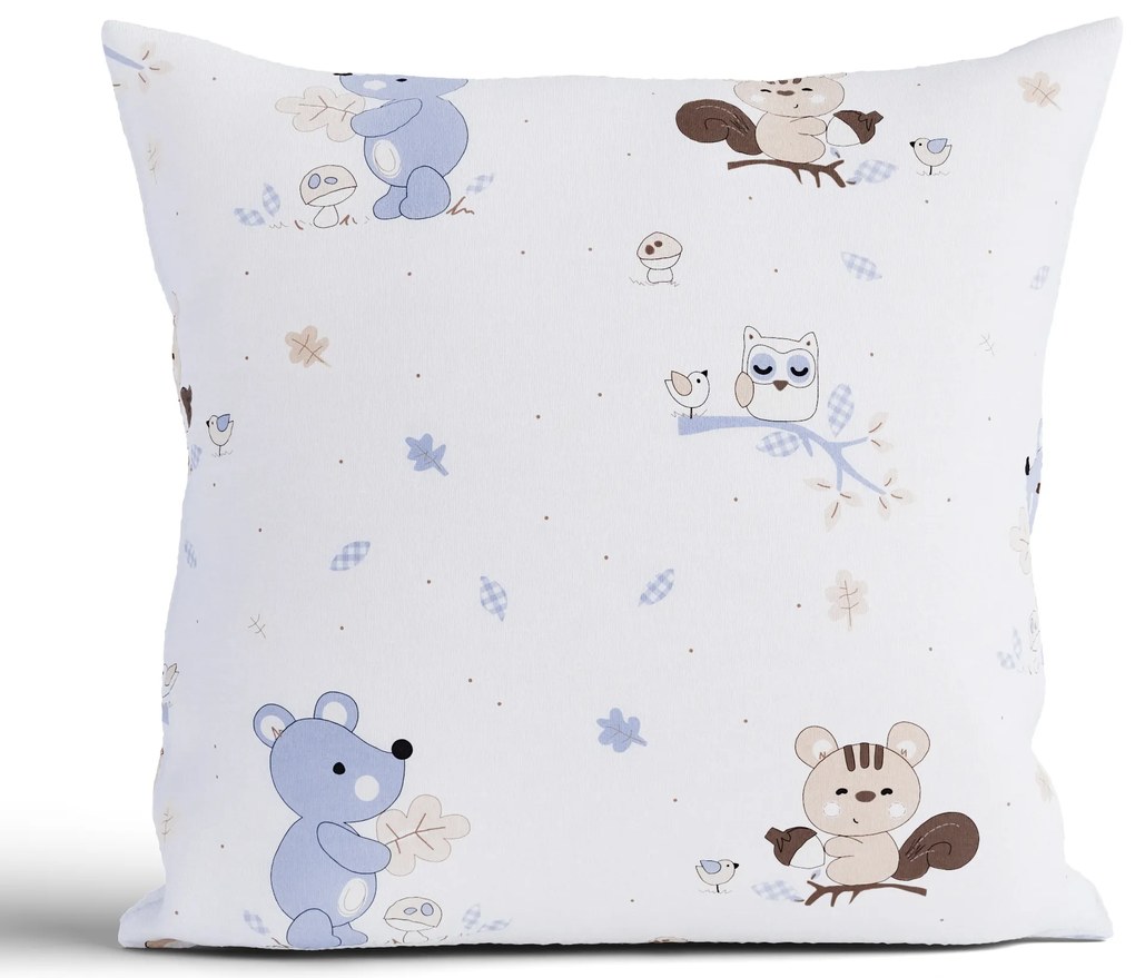 Bavlnená obliečka na vankúš Renforcé 40 × 40 cm - Lesní priatelia