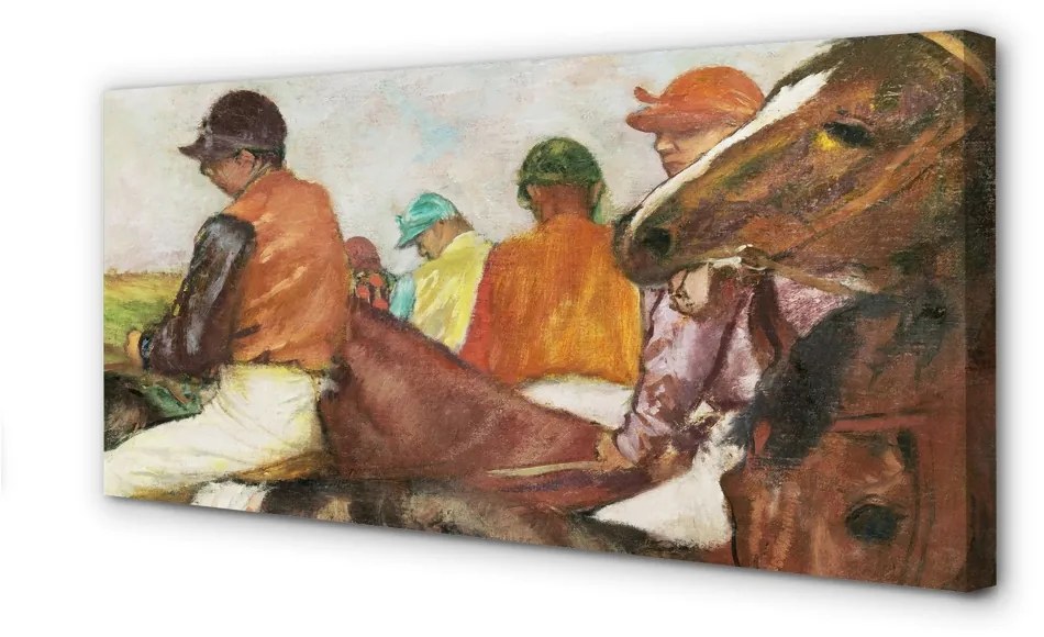 Obraz canvas Džokeji - Edgar Degas 100x50 cm