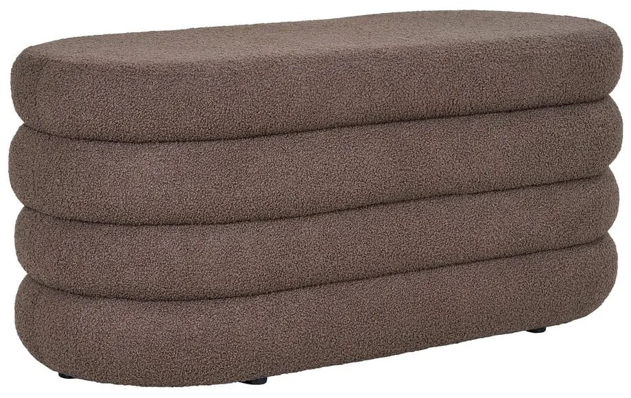 Hnedá lavica z textílie buklé Dartford – House Nordic