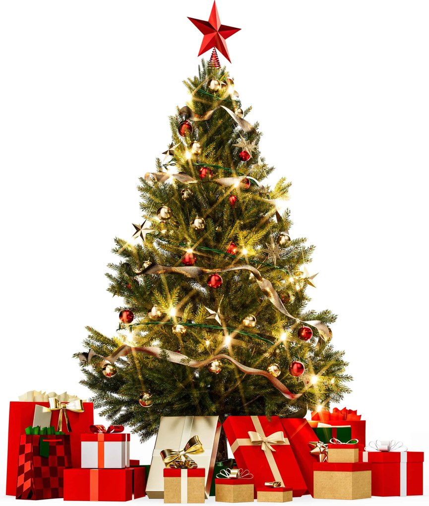 InternetovaZahrada Umelý vianočný stromček 180 cm + drevený stojan