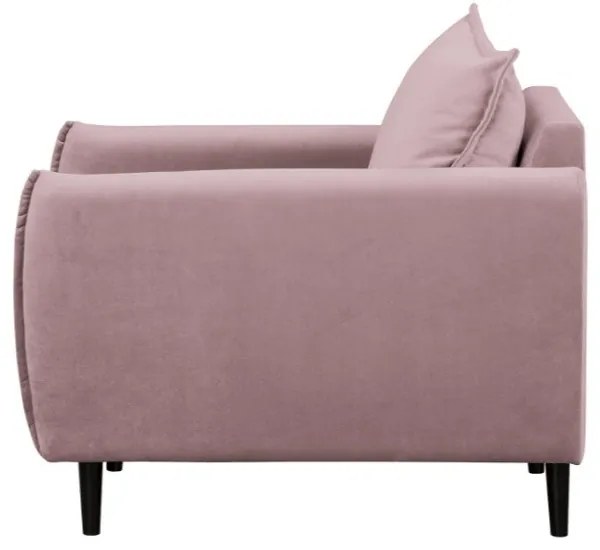 Zamatové kreslo v levanduľovej farbe Juli – Ropez