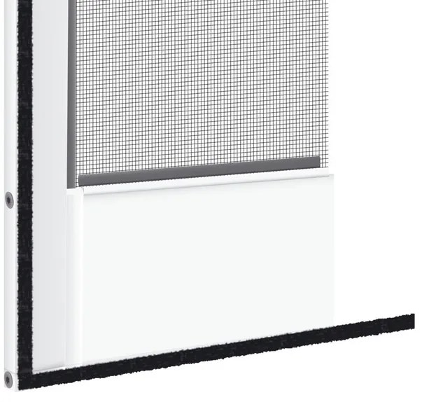 Livarno Home Hliníková sieťka proti hmyzu na dvere, 100 x 210 cm, s okopovou ochranou. (biela) (100345274)