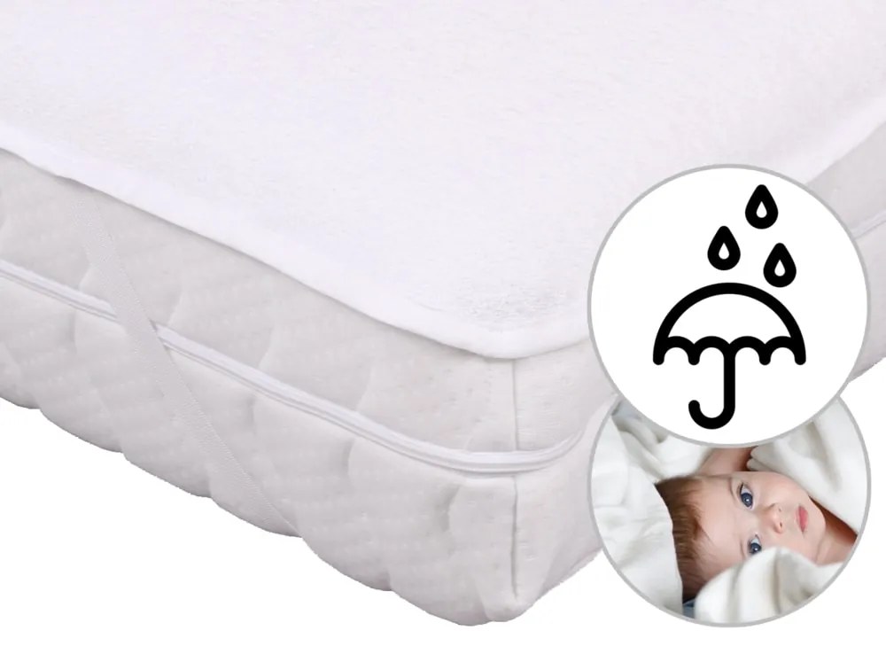 2G Lipov Nepriepustný froté PVC chránič matraca pre bábätká - 70x140 cm