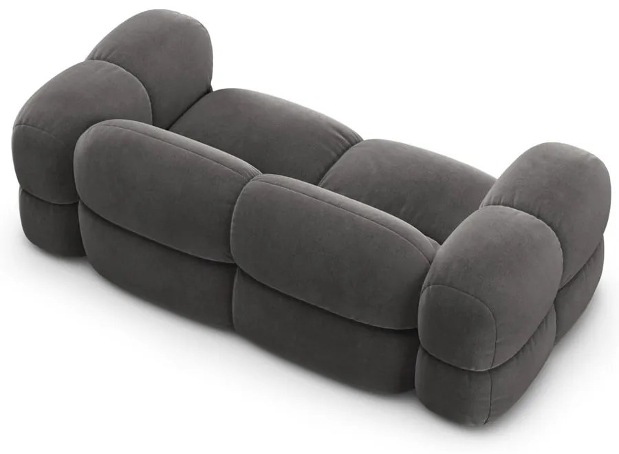 Sivá zamatová pohovka 210 cm Loretto – Cosmopolitan Design