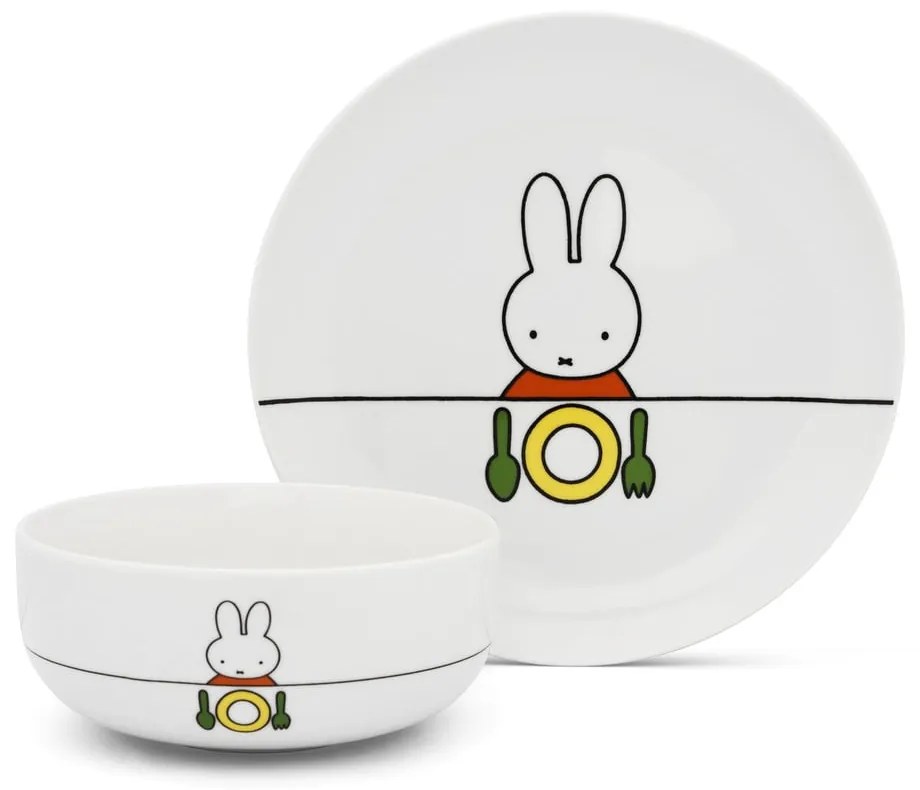 Porcelánová detská jedálenská súprava 6 ks Miffy – Zilverstad