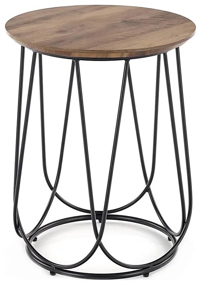 Konferenčný stolík NUBIRA 51x40 cm čierna/orech