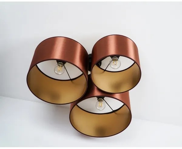 Duolla - Prisadený luster ROLLER TRIO SHINY 3xE27/15W/230V medená/zlatá