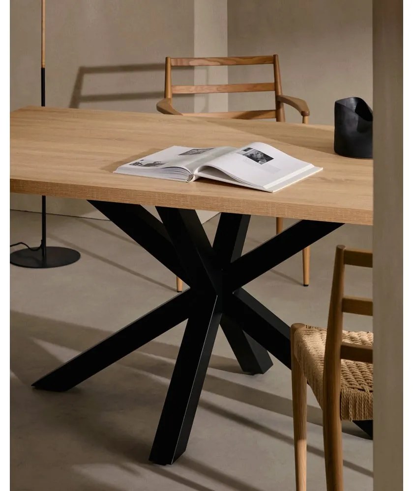 Jedálenský stôl v dekore dubového dreva Kave Home, 200 x 100 cm