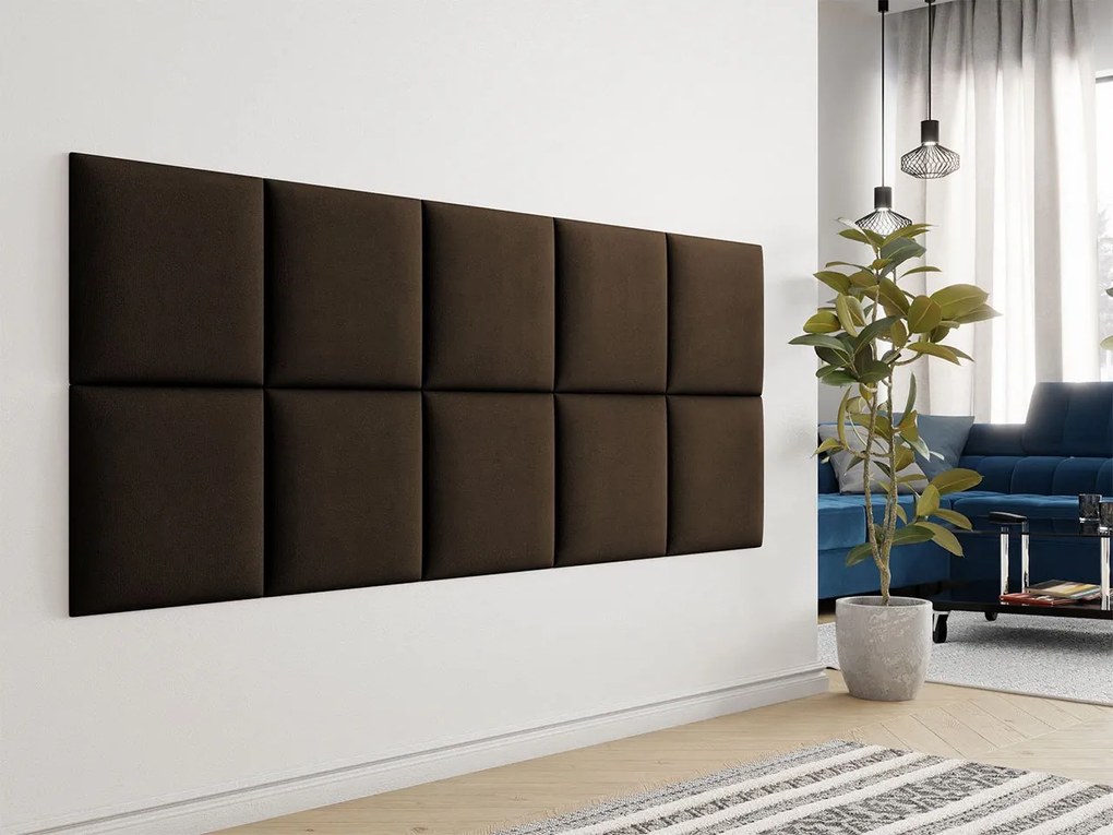 Čalúnený stenový panel Pag 42x42, Farba čalúnenia:: ekokoža Soft 011 (čierna)