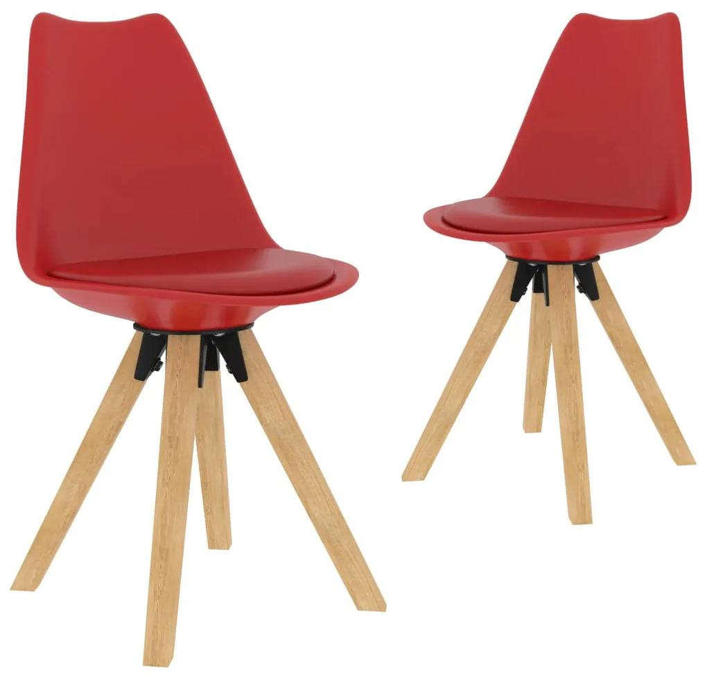 vidaXL Jedálenské stoličky 2 ks, červené | BIANO