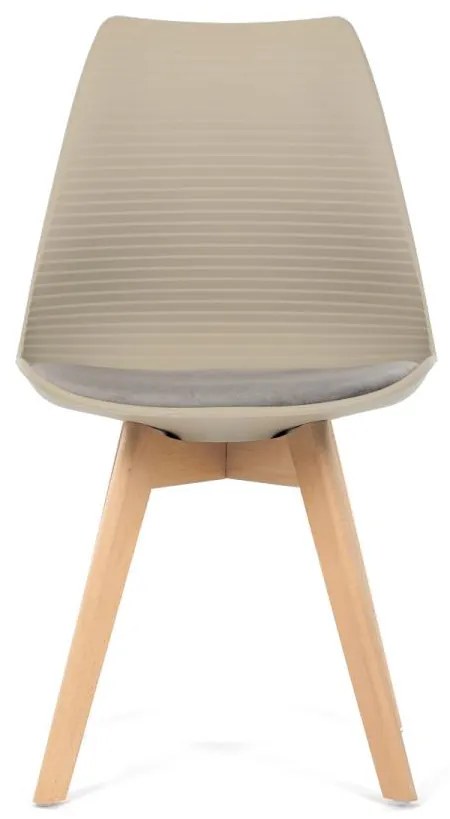 Autronic - Židle jídelní, cappuccino plast, CT-X7055 CAP