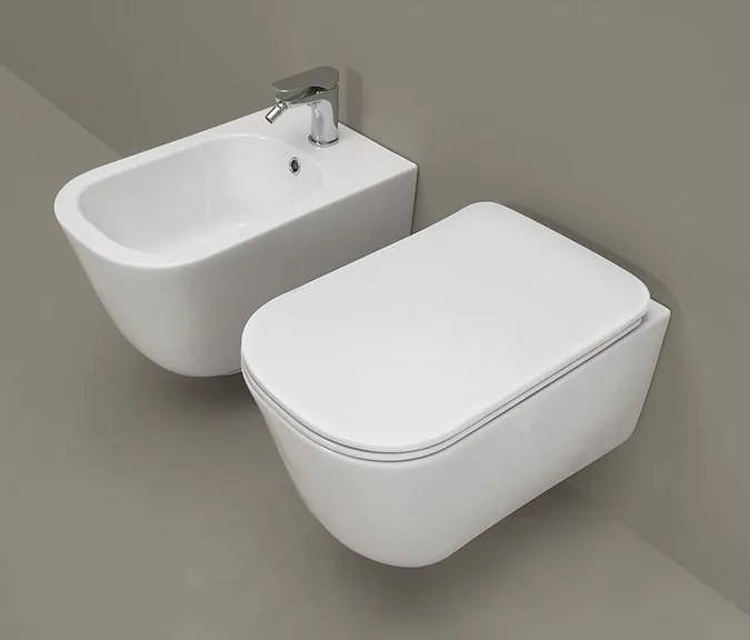 Kerasan Kerasan, TRIBECA závesná WC misa, Rimless, 35x54cm, biela, 511401
