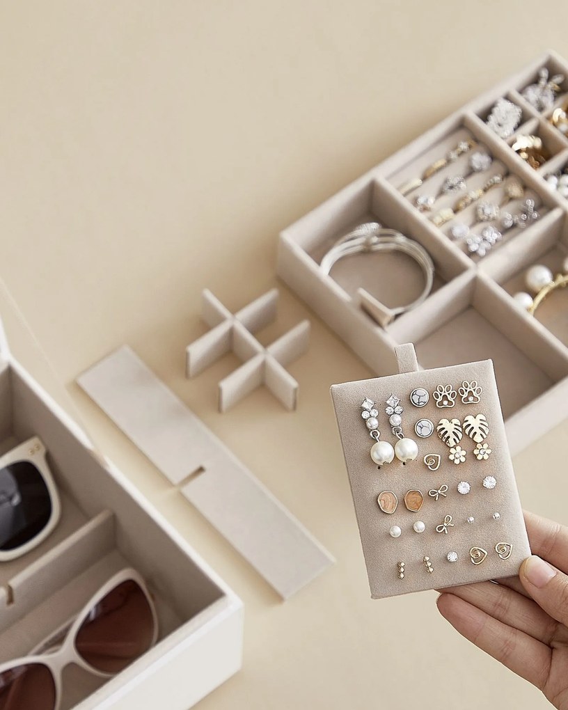 Šperkovnica Emily, 20,5x24x11 cm, biela