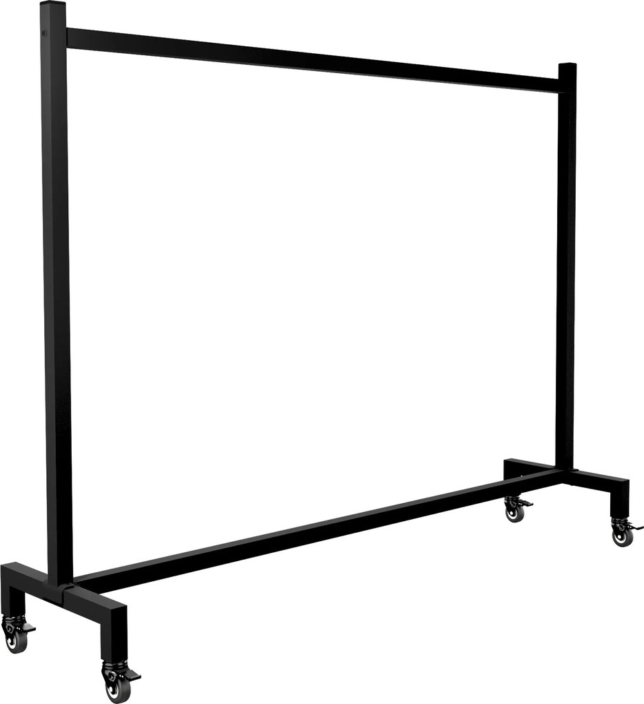 Vešiak s kolieskami na oblečenie Gisborne 150x38x120 - čierna