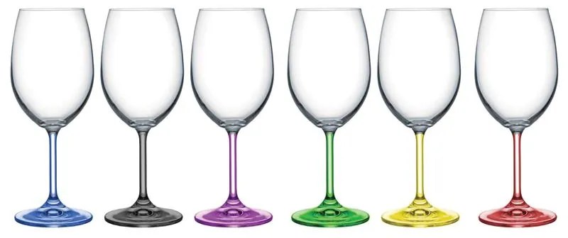 BOHEMIA RAINBOW POHÁR NA VÍNO 350 ML SADA 6 KS