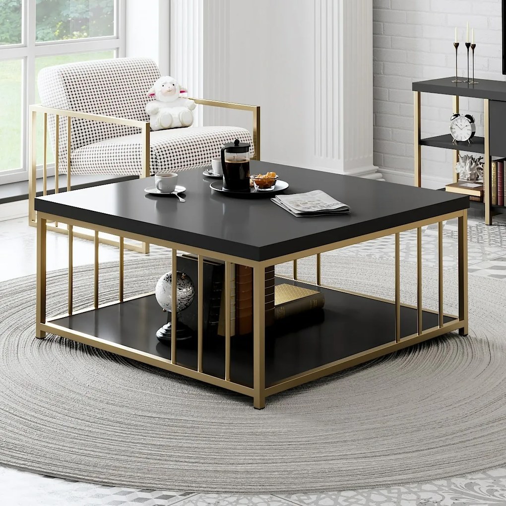 Konferenčný stolík Zenn Anthracite and Goldfarbe