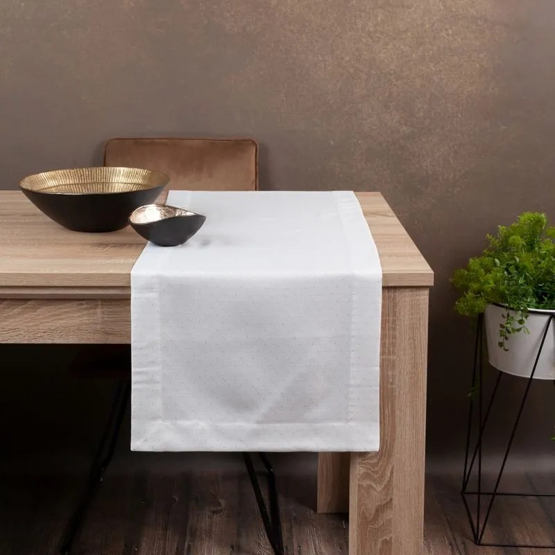 Dekorstudio Behúň na stôl ELIZA zdobený striebornou niťou Rozmer behúňa (šírka x dĺžka): 40x200cm