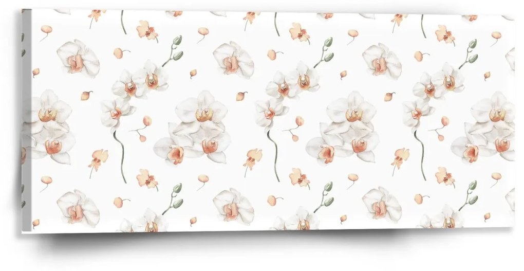 Sablio Obraz Biela orchidea - 110x50 cm