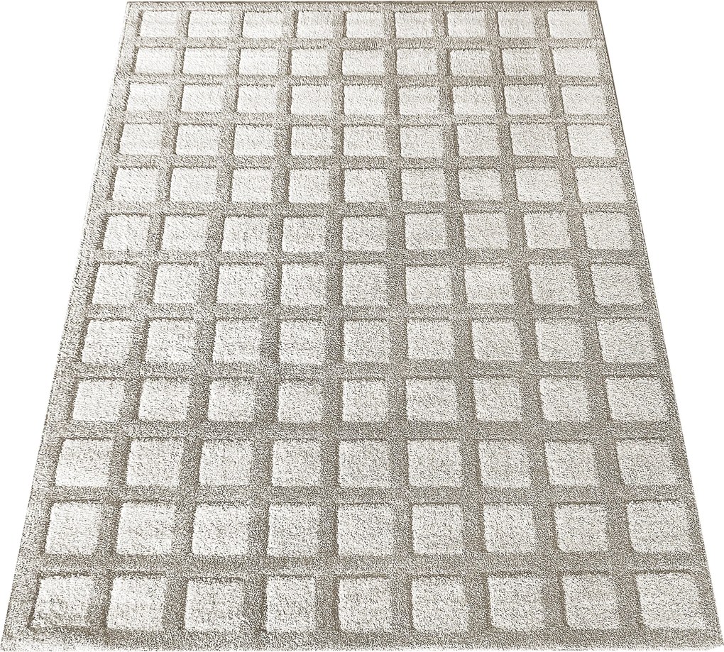 DY Béžový koberec s geometrickým vzorom Serenity 03 Rozmer: 160x230 cm