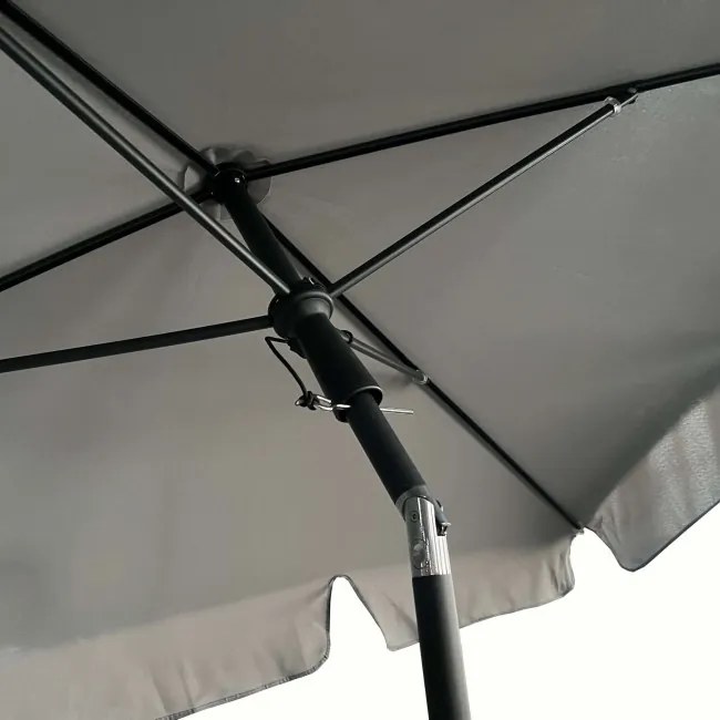 Záhradný slnečník FLOKS svetlo sivý