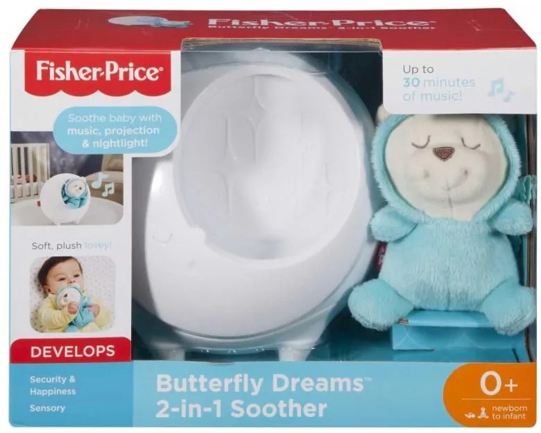 Fisher Price projektor s motýľom kamarátom pre pokojné sny