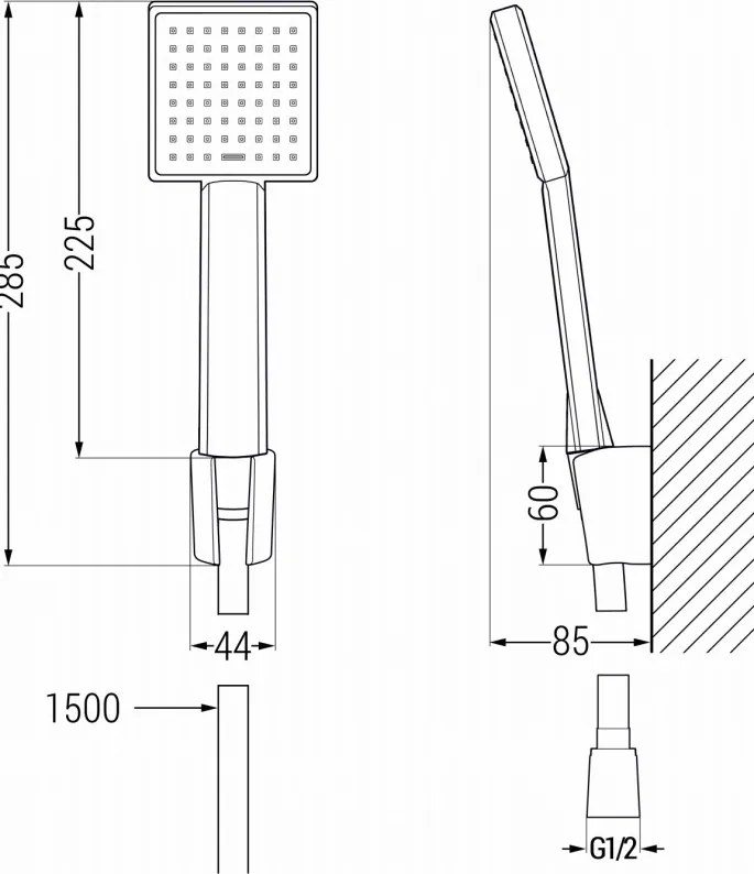 Mexen R-45 bodová sprchová sada, chróm - 785455052-00