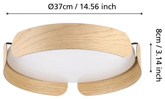 Eglo 99622 - LED Stropné svietidlo VALCASOTTO LED/24W/230V