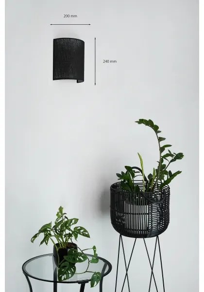 Brilagi - Nástenné svietidlo SEMI 1xE27/15W/230V pr. 20 cm čierna