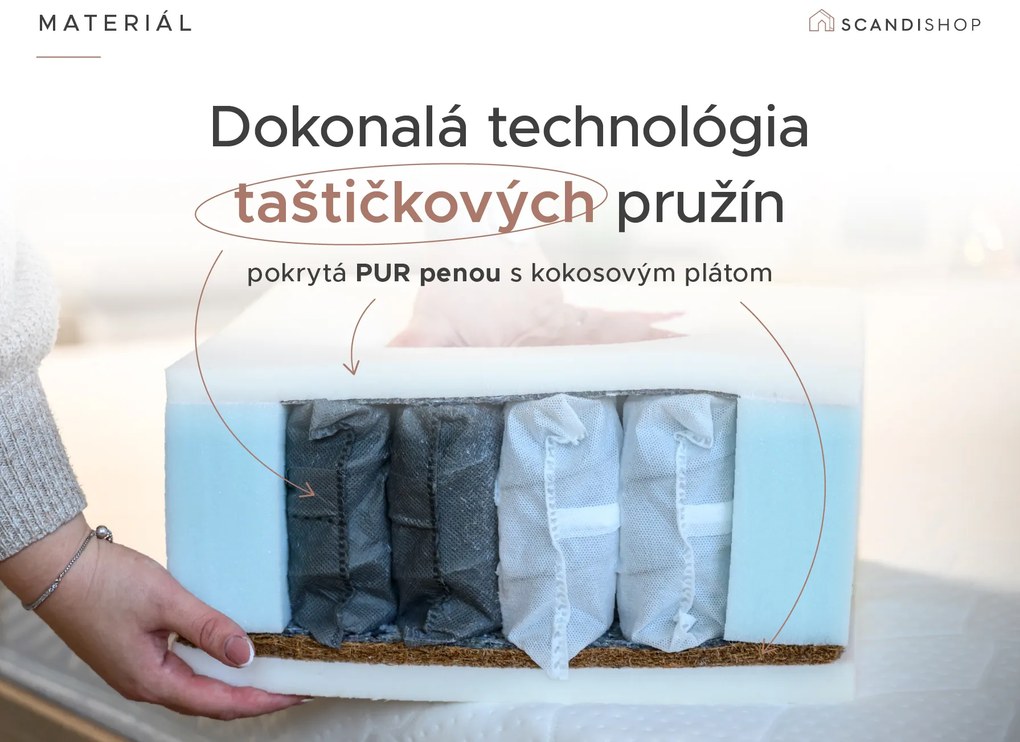 Kokosový matrac COCO MAXI 20 cm 80 x 200 cm Ochrana matraca: VRÁTANE chrániča matraca