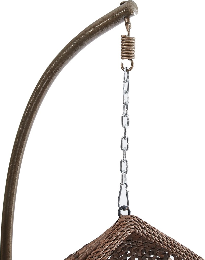 Závěsné houpací křeslo Houseland Imogen hnědé S