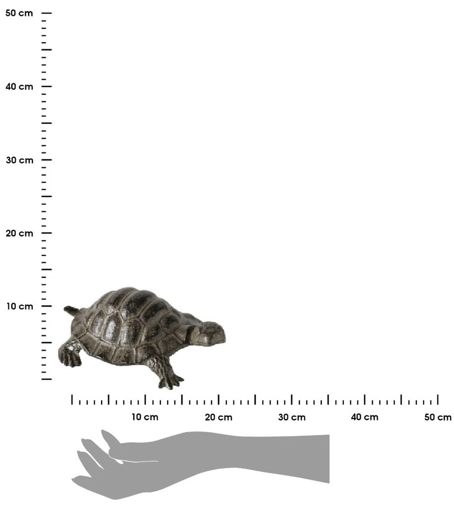 Záhradná liatinová figúrka Trully2, 6x21 cm, hnedá