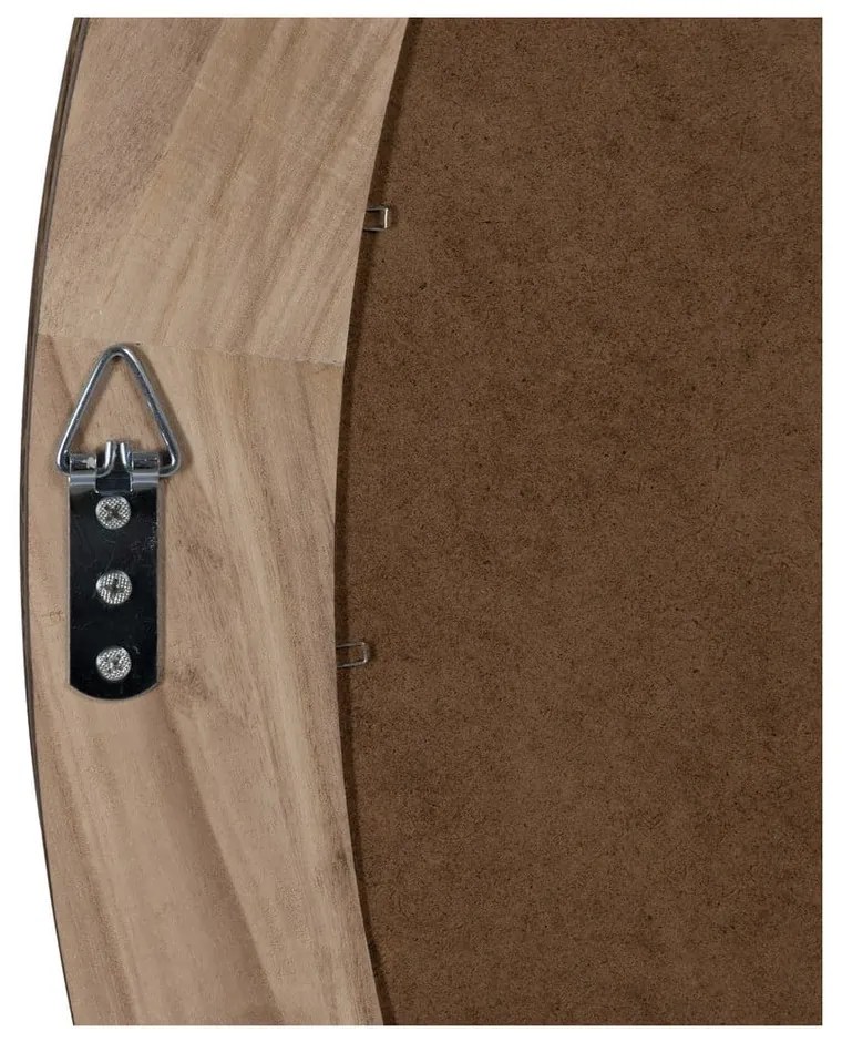 Nástenné zrkadlo s dreveným rámom ø 110,5 cm Paula – Ixia