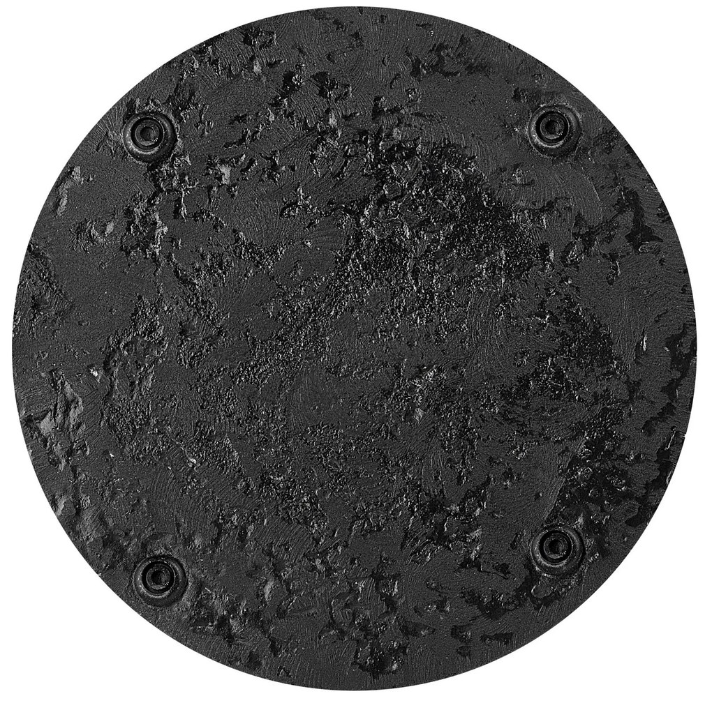Okrúhly betónový stojan na slnečník ⌀ 45 cm čierny CANZO Beliani