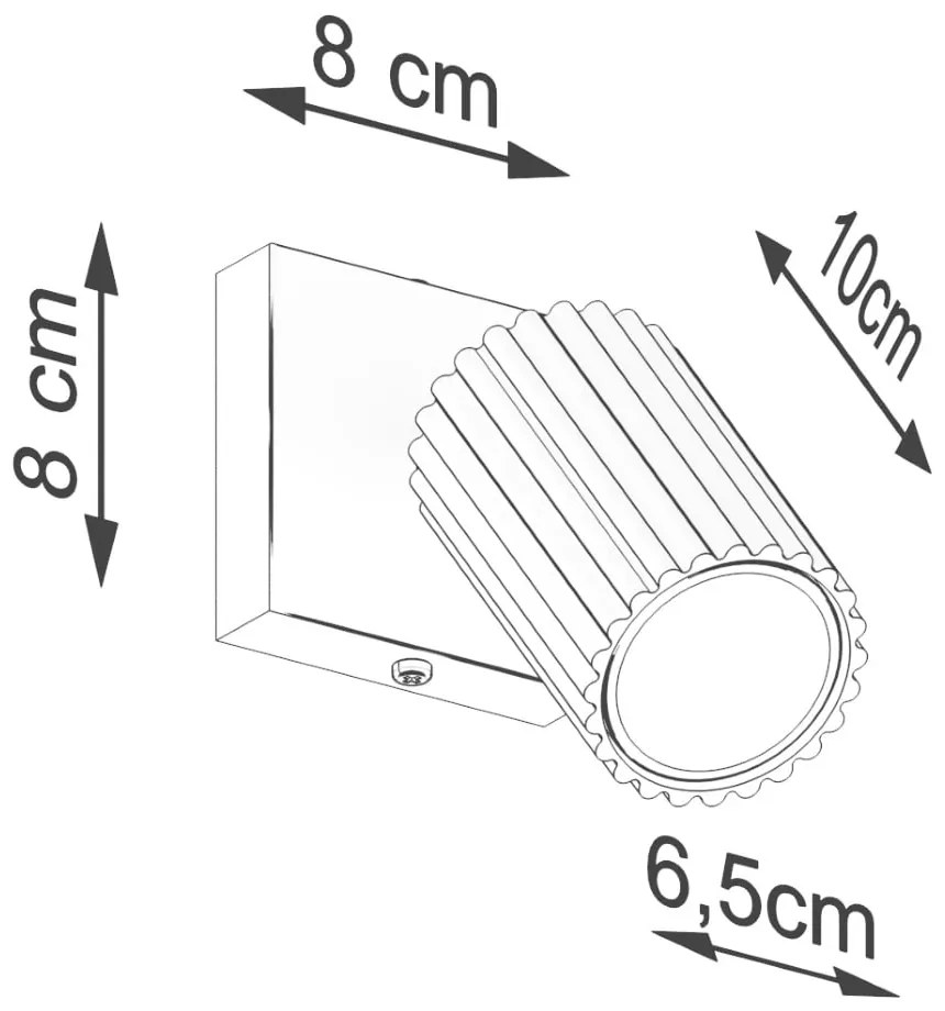 Zelené bodové svietidlo 8x16 cm Gleam – Sollux
