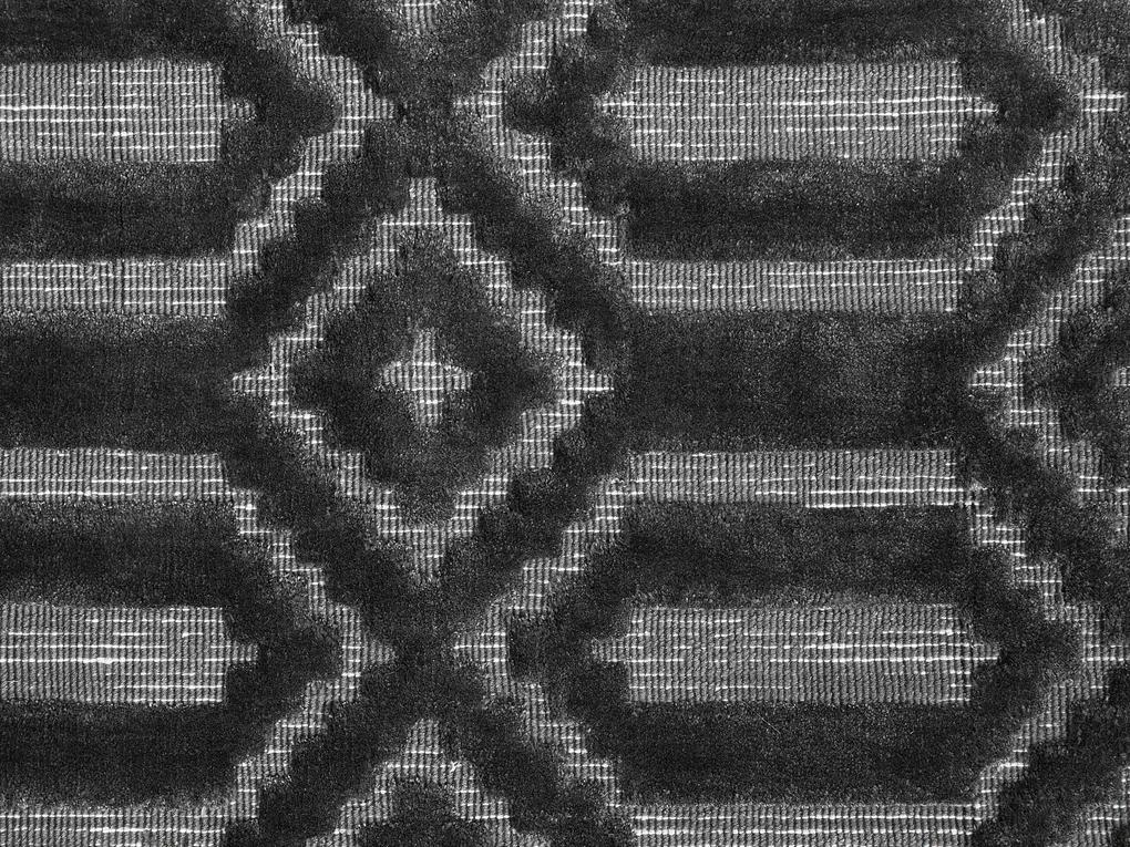Viskózový koberec 80 x 150 cm sivý ADATEPE Beliani