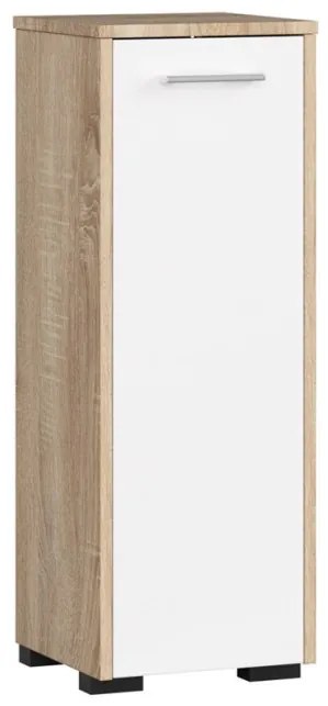Kúpeľňová skrinka FIN S30 1D dub sonoma / biela