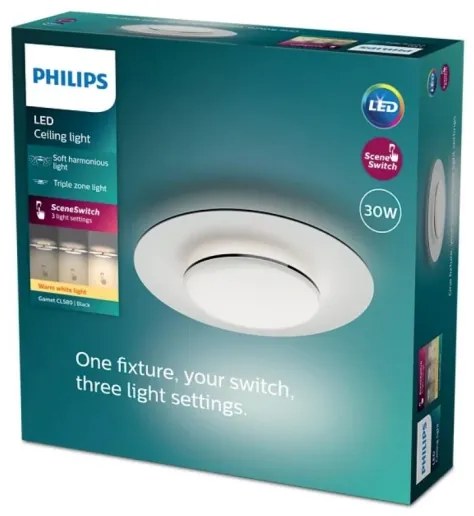 Philips- LED Stmievateľné stropné svietidlo GARNET SCENE SWITCH LED/30W/230V 2700K