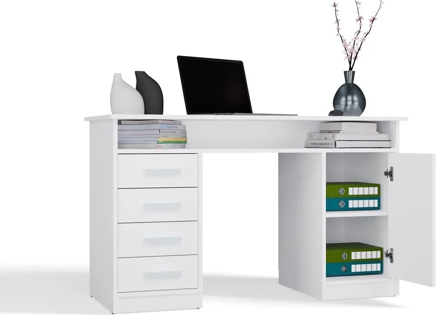 Písací stôl ADA 125 cm biely